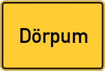 Place name sign Dörpum