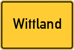 Place name sign Wittland