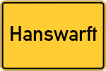 Place name sign Hanswarft, Hallig