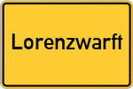 Place name sign Lorenzwarft, Hallig