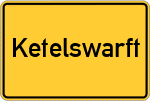 Place name sign Ketelswarft