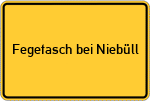Place name sign Fegetasch bei Niebüll