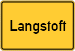 Place name sign Langstoft