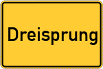 Place name sign Dreisprung