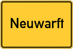 Place name sign Neuwarft