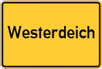 Place name sign Westerdeich
