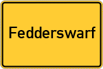 Place name sign Fedderswarf