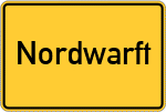 Place name sign Nordwarft