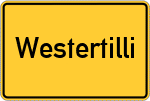 Place name sign Westertilli