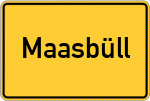 Place name sign Maasbüll