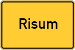 Place name sign Risum