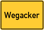 Place name sign Wegacker