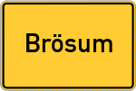 Place name sign Brösum