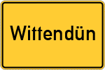 Place name sign Wittendün