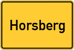 Place name sign Horsberg