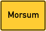 Place name sign Morsum, Sylt