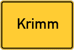 Place name sign Krimm, Eiderstedt