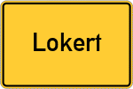 Place name sign Lokert, Eiderstedt