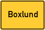 Place name sign Boxlund