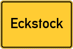 Place name sign Eckstock