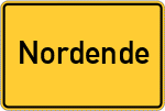 Place name sign Nordende