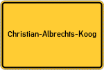 Place name sign Christian-Albrechts-Koog
