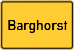 Place name sign Barghorst