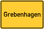 Place name sign Grebenhagen