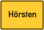 Place name sign Hörsten