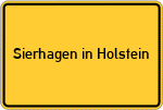 Place name sign Sierhagen in Holstein