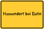Place name sign Hassendorf bei Eutin