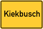 Place name sign Kiekbusch