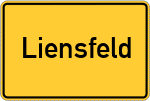 Place name sign Liensfeld