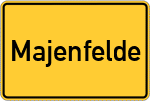 Place name sign Majenfelde