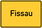Place name sign Fissau