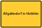 Place name sign Altgalendorf in Holstein