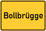 Place name sign Bollbrügge, Holstein
