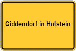 Place name sign Giddendorf in Holstein