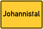 Place name sign Johannistal