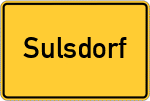 Place name sign Sulsdorf, Holstein