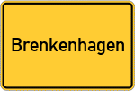 Place name sign Brenkenhagen