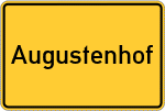 Place name sign Augustenhof, Holstein