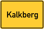 Place name sign Kalkberg, Holstein