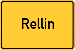 Place name sign Rellin, Holstein