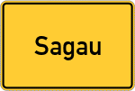 Place name sign Sagau