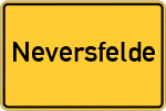 Place name sign Neversfelde