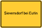 Place name sign Sieversdorf bei Eutin