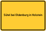 Place name sign Sütel bei Oldenburg in Holstein
