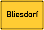 Place name sign Bliesdorf, Ostholst