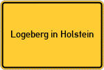Place name sign Logeberg in Holstein